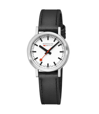 Mondaine Stop2Go - Zwart - 34 mm