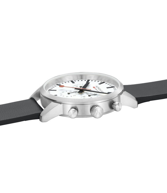 Mondaine Mondaine Neo horloge - zwarte kast - zwart leren band - 41 mm