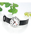 Mondaine Mondaine Evo2 horloge - zilverkleurige kast - zwart leren band - 40 mm