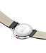 Mondaine Mondaine Evo2 horloge - zilverkleurige kast - zwart leren band - 40 mm