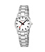 Mondaine Classic horloge - zilverkleurige kast - zilverkleurige mesh band - 30 mm