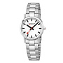 Mondaine Classic horloge - zilverkleurige kast - zilverkleurige mesh band - 30 mm