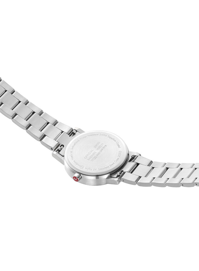 Mondaine Classic horloge - zilverkleurige kast - zilverkleurige mesh band - 30 mm