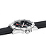 Mondaine Numeri horloge - zilverkleurige kast - zwart rubberen band - 42 mm