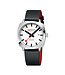 Mondaine Cushion Automatic horloge - zwarte kast - zilverkleurige mesh band - 39 mm