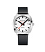 Mondaine Cushion Automatic horloge - zwarte kast - zilverkleurige mesh band - 39 mm