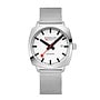 Mondaine Cushion Automatic horloge - zilverkleurige kast - zilverkleurige mesh band - 39 mm