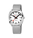 Mondaine Cushion Automatic horloge - zilverkleurige kast - zilverkleurige mesh band - 39 mm