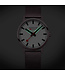 Mondaine Classic horloge - zilverkleurige kast - bruin leren band - 40 mm