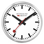 Mondaine Wandklok - zilver - 40 cm - stil uurwerk