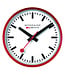 Wandklok - rood - 25 cm
