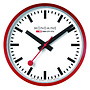 Mondaine Wandklok - rood - 25 cm - stil uurwerk