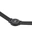 Mondaine Essence horloge - zwarte kast - zwart rubberen band - 32 mm