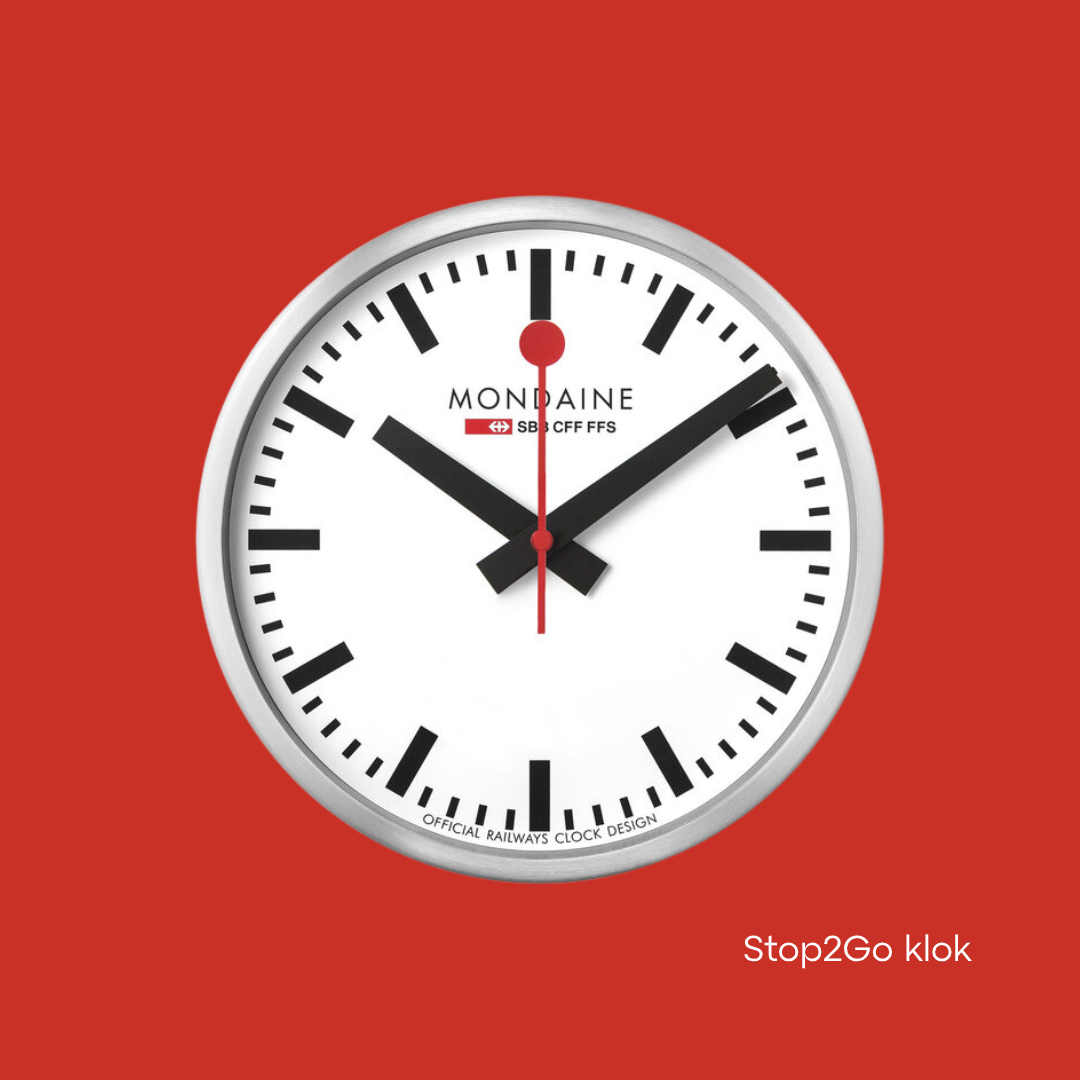 Mondaine Stop2go wandklok kopen