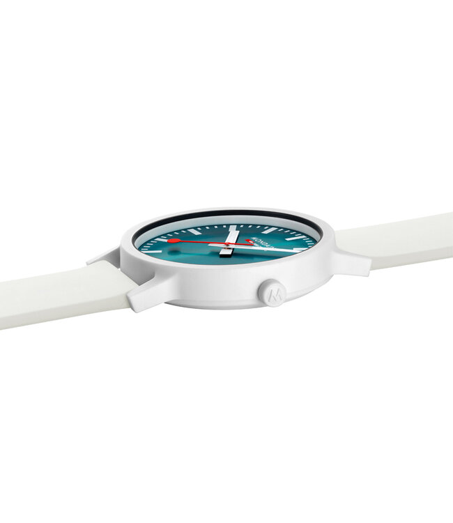 Mondaine Essence Teal Limited Edition horloge - biobased kast - wit/teal - 41 mm