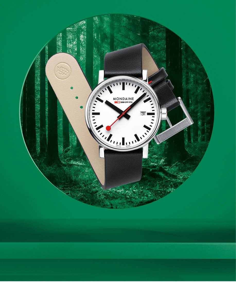  Bij Mondaine geven we om de planeet.  Sinds 2019 opereren we volledig CO2-neutraal.  Als onderdeel van onze groene initiatieven planten we nu voor elke aankoop een boom!