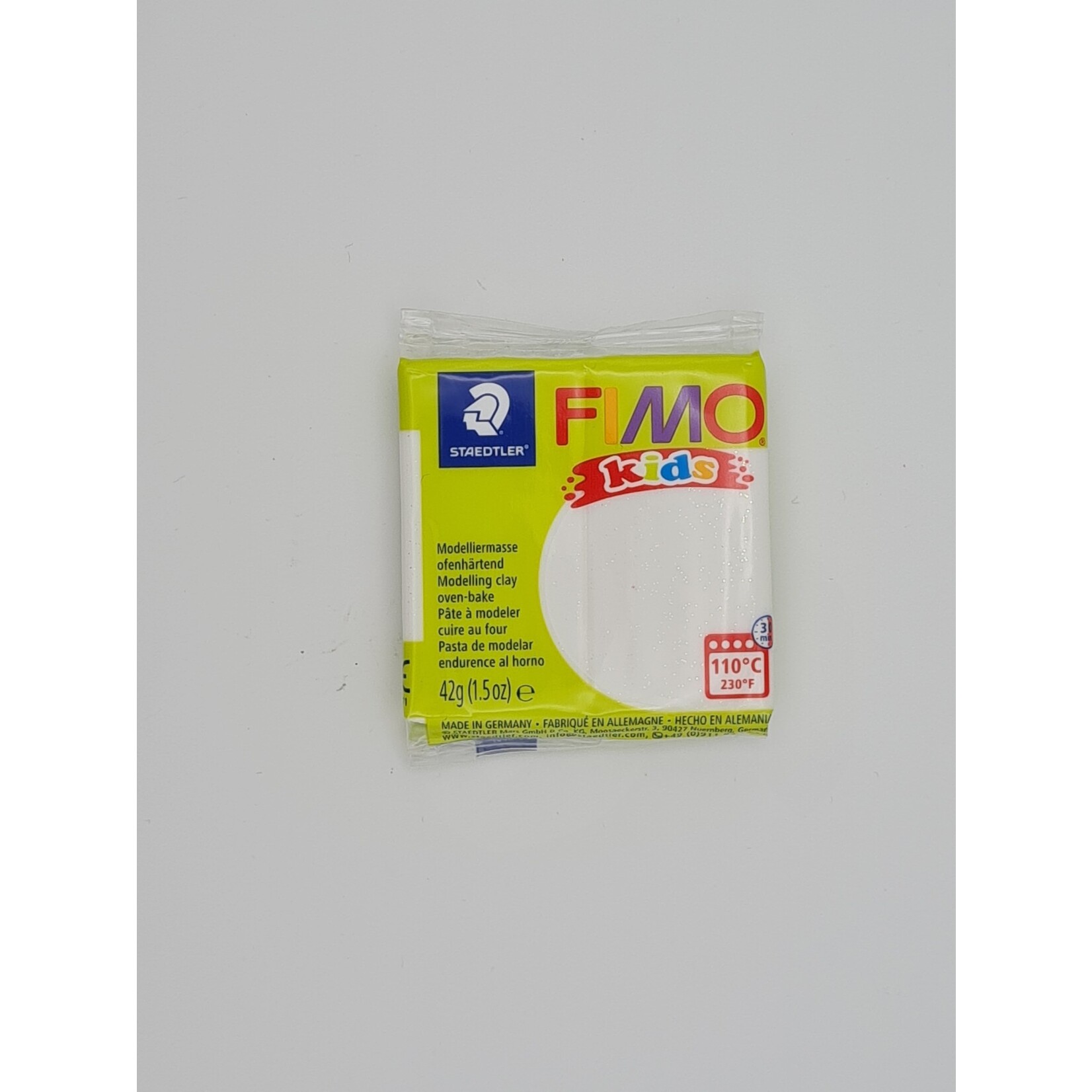 Fimo kids blanc paillette