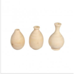 Vase décorative, mini, 4,8-6,4cm, assorties, boîte PVC 3pces