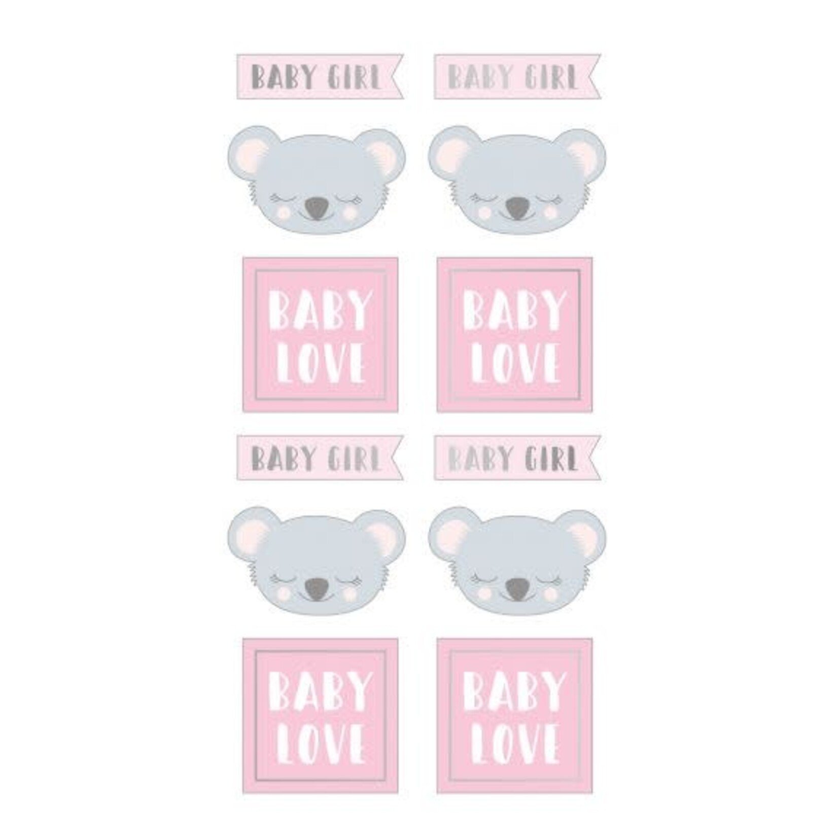 Stickers Puffies Koala baby girl