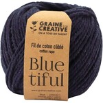 Fil de coton cablé 200g 2.5mm*80 Bleu foncé