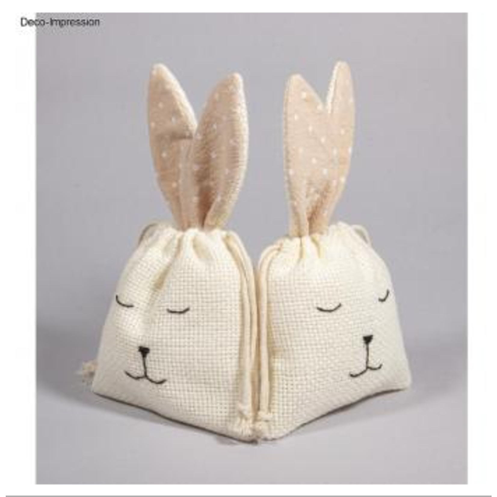 sachet tissus lapin 2pc