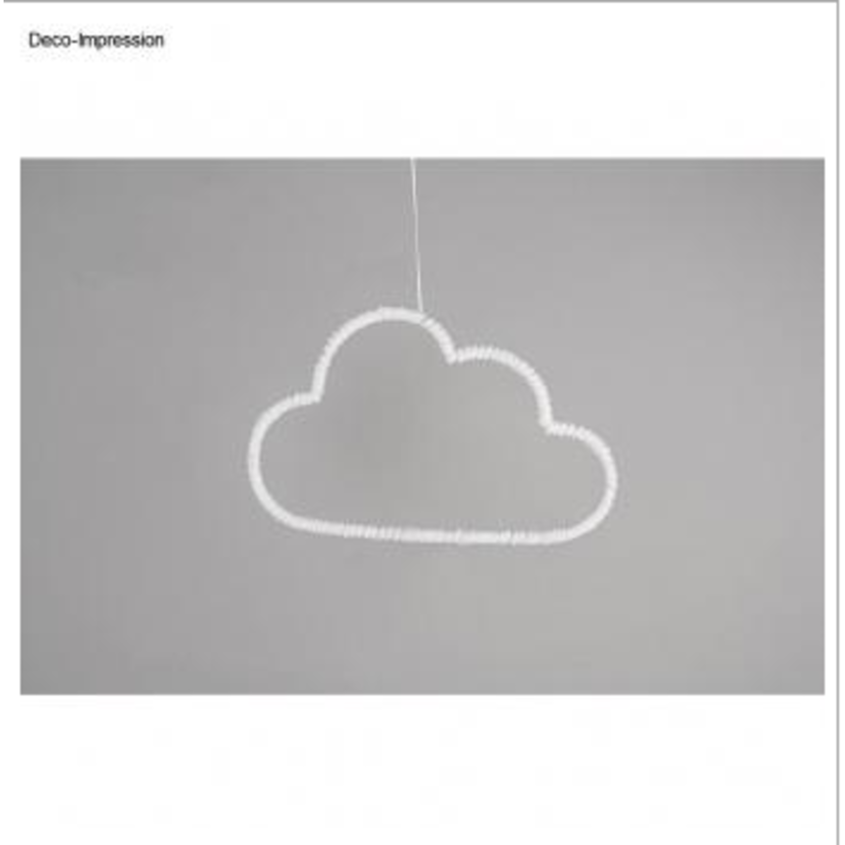 Demi-lune et nuage en fil aluminium