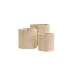 ARTEMIO bois set vases ronds 3pcs