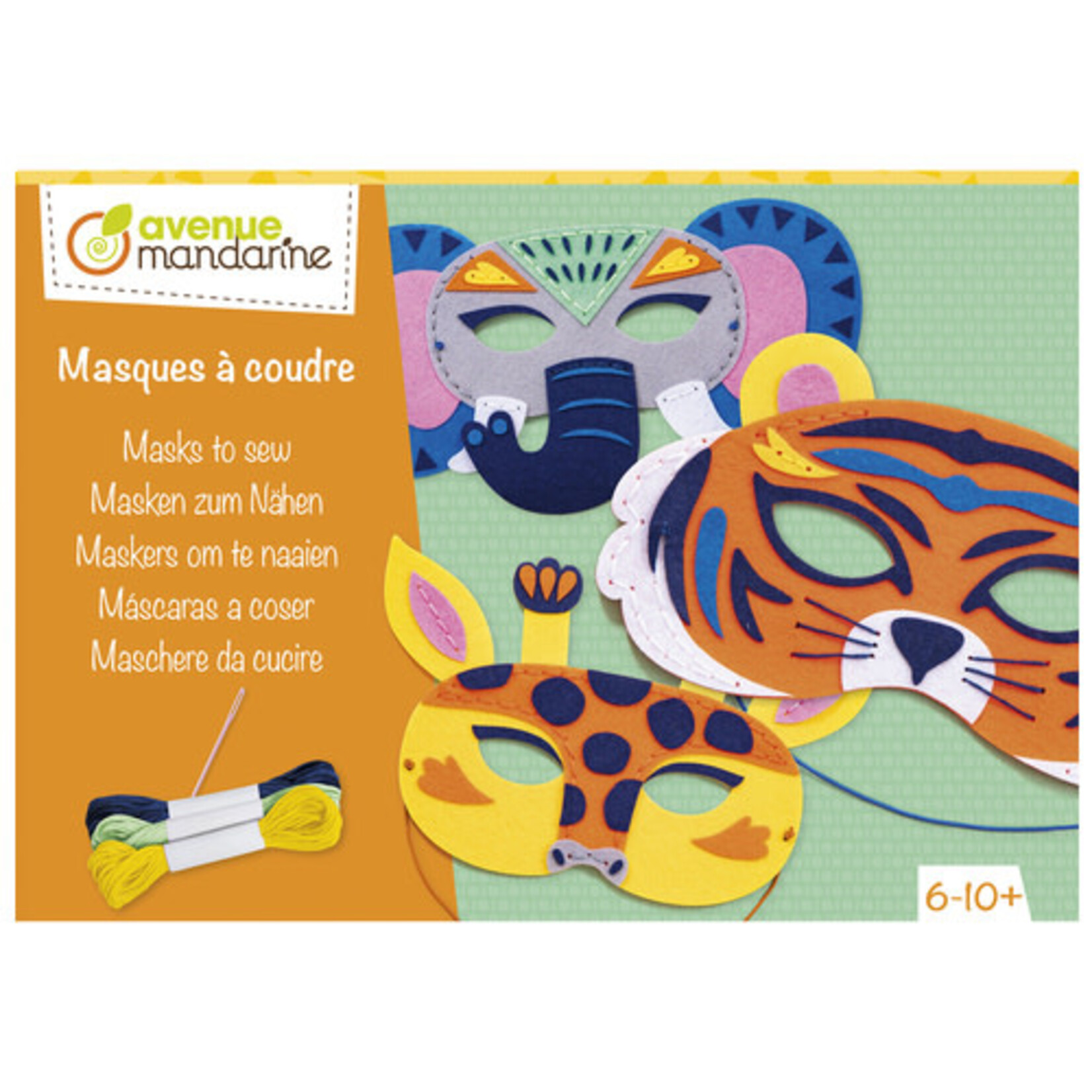 Boite créative - Masque coudre Animaux savane