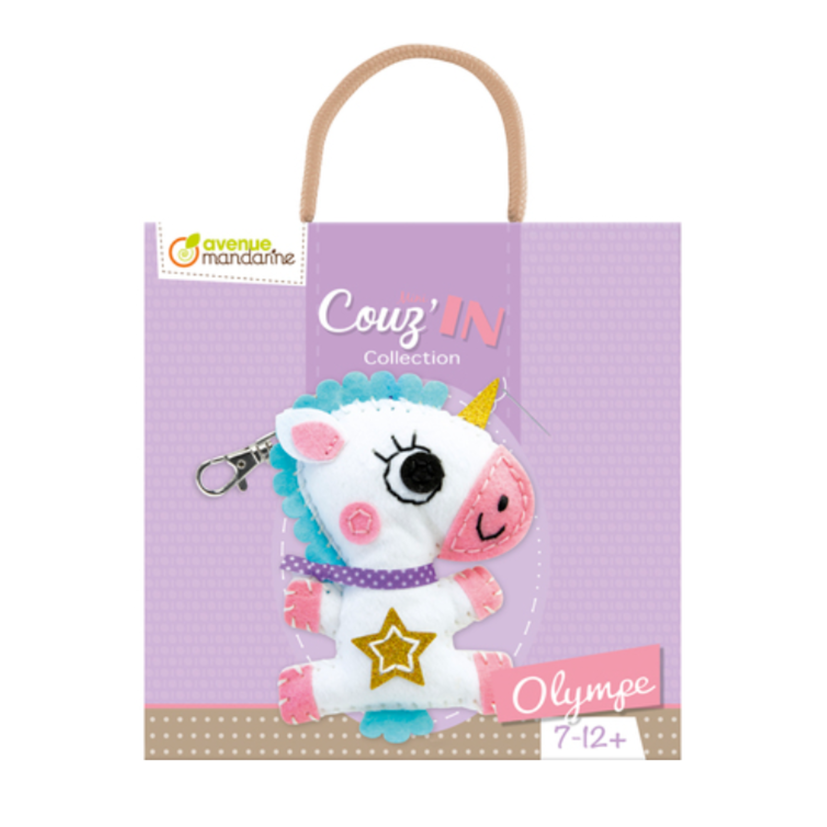 Mini Couz'In, Olympe la licorne - Blanc