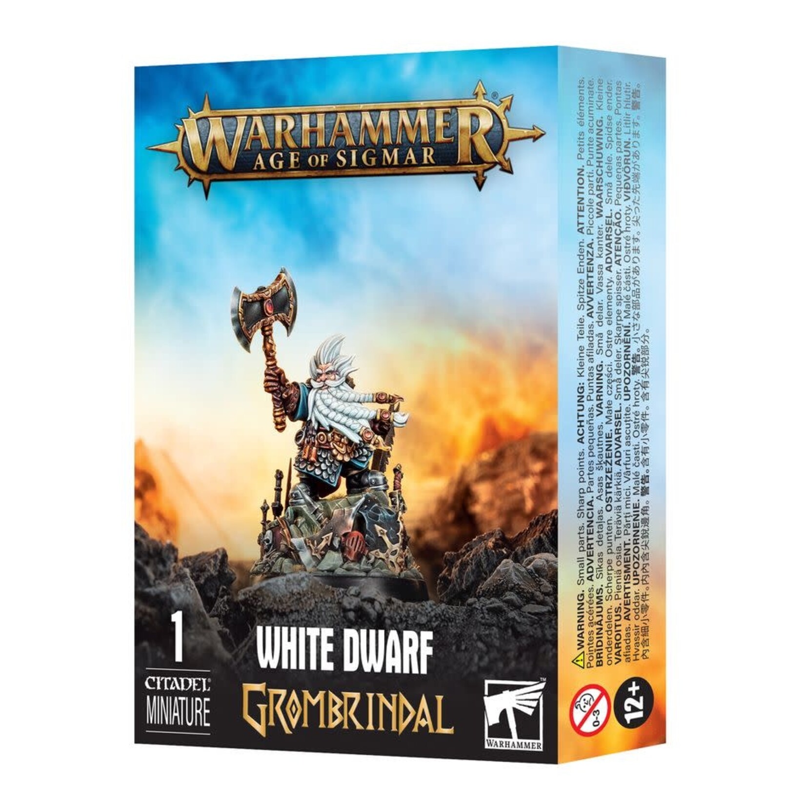 Warhammer Age of Sigmar - white Dwarf Grombrindal