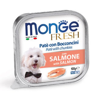 Monge Natural Superpremium Hundefutter - Pastete mit Stücken von frischem Lachs