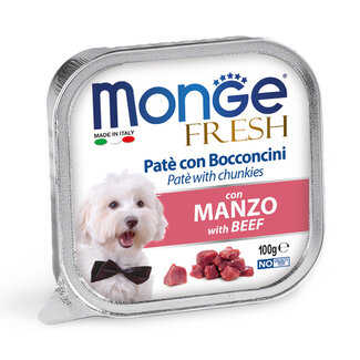 Monge Natural Superpremium Alimento para perros - Paté con Trozos de Carne Fresca de Res