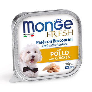 Monge Natural Superpremium Dog Food - Pâté with Fresh Chicken Chunks