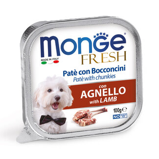 Monge Natural Superpremium Alimento para Perros - Paté con Trozos de Cordero Fresco