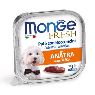 Monge Natural Superpremium Alimento para Perros - Paté con Trozos de Pato Fresco