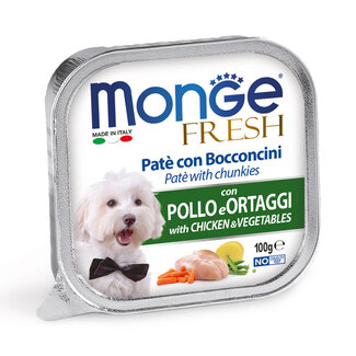 Monge Natural Superpremium Dog Food - Pâté with Fresh Chicken Chunks and Vegetables