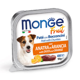 Monge Natural Superpremium Aliment pour chien - Pâtée avec Morceaux de Canard Frais et Orange
