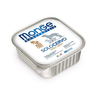 Monge Natural Superpremium Aliment pour chiens - Pâtée Monoprotéine 100% Cerf - 150gr