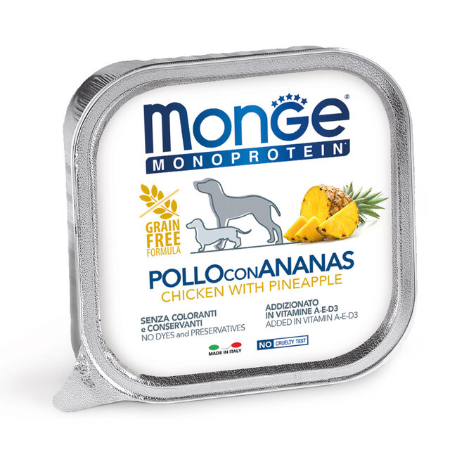 Hondenvoer - Monoproteïne Paté 100% Kip met Ananas - 150gr