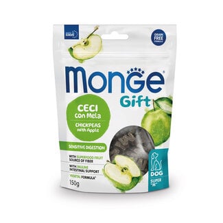 Monge Gift Snacks para Perros - Super M Digestión Sensible Adulto Garbanzos con Manzana