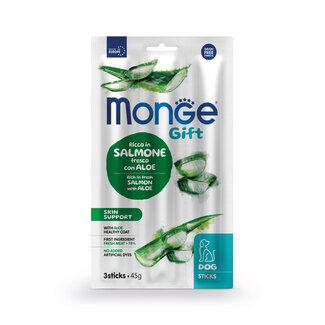 Monge Gift Friandises pour chiens - Bâtonnets Peau Sensible Adulte Saumon à l'Aloe vera
