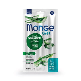 Monge Gift Snacks para perros - Sticks Piel Sensible Adulto Salmón con Aloe vera