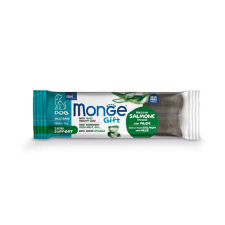 Monge Gift Friandises pour chiens - Barre de viande Peau Sensible Adulte Saumon à l'Aloe vera