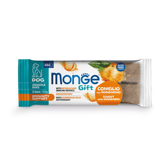 Monge Gift Hundesnacks - Müsliriegel Immunität Adult Kaninchen mit Mandarine