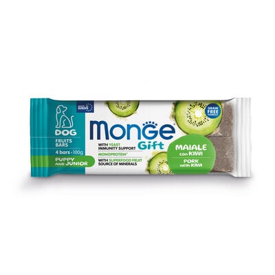 Hundesnacks - Fruchtriegel Welpe & Junior Schweinefleisch mit Kiwi