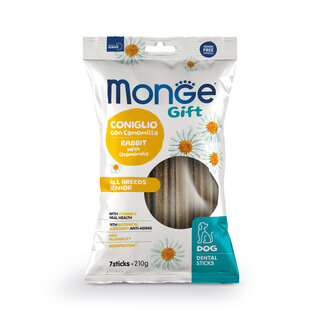 Monge Gift Dog Snacks - Dental Sticks Senior Rabbit with Chamomile