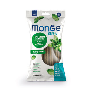 Monge Gift Hundesnacks - Dental Sticks Medium & Maxi Adult Ente mit Pfefferminze