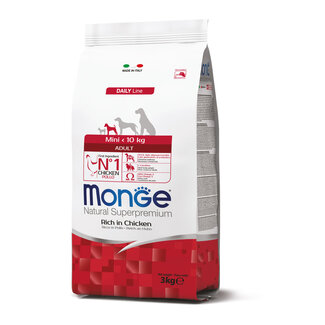 Monge Natural Superpremium Hondenbrokken - Mini Adult Rijk aan Kip - 15 kg