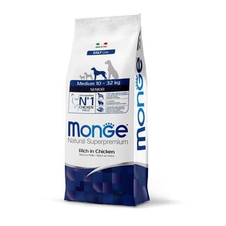 Monge Natural Superpremium Hundefutter - Medium Senior Reich an Huhn - 12