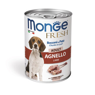 Monge Natural Superpremium Nourriture pour chiens - Pâtée Adulte aux Morceaux d'Agneau